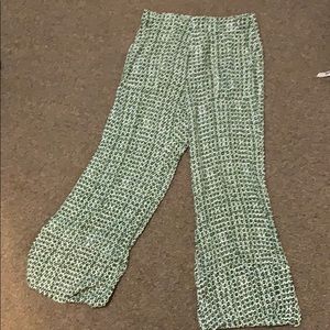 Cleobella Green and White Bijoux Pants